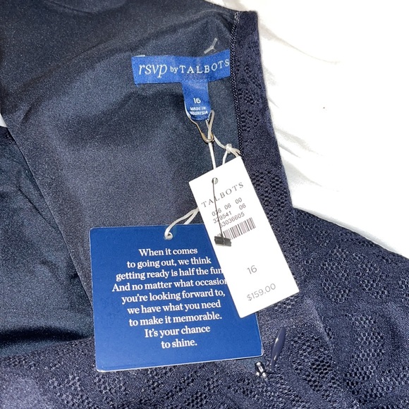 NWT RSVP by Talbots fully lined Navy Dress Size 16 #10191 - Picture 4 of 4